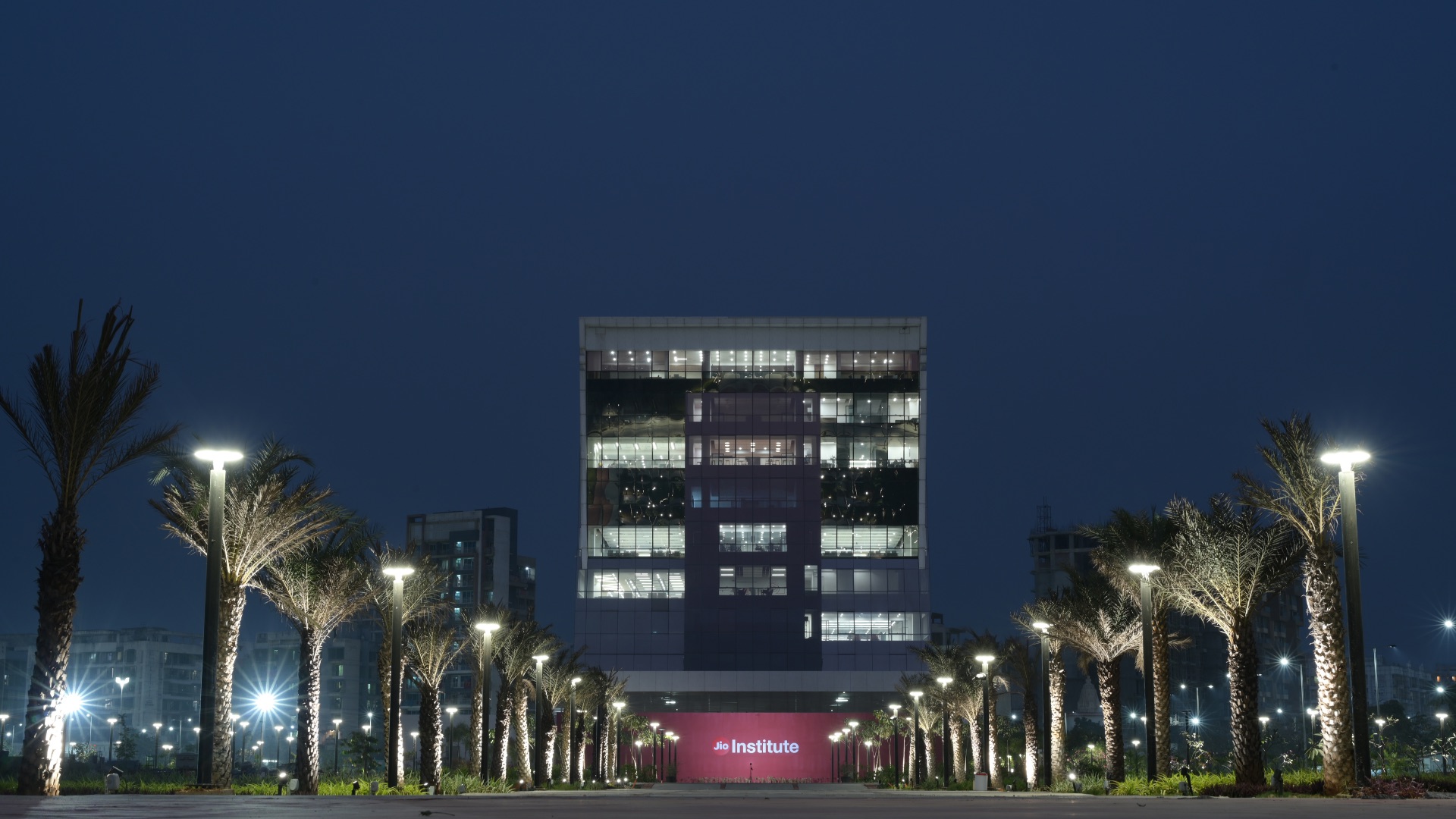 Jio Institute - night