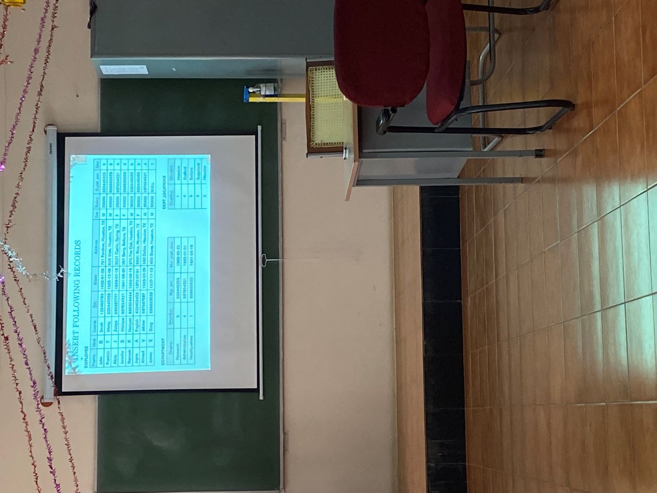 NMIT Bangalore - classroom