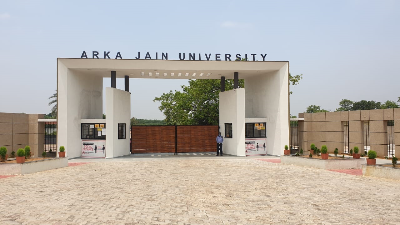 Arka Jain University - entrance