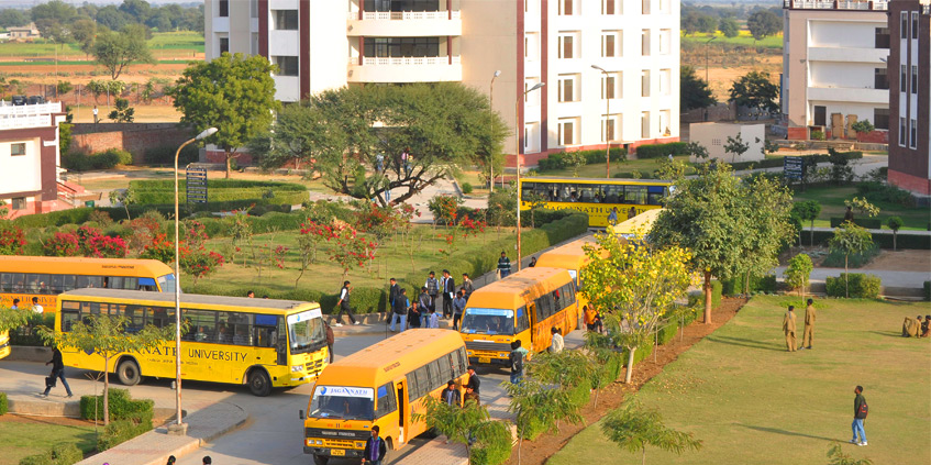 Jagannath University Jaipur - transport