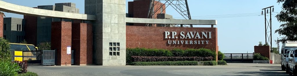 PP Savani University - entrance